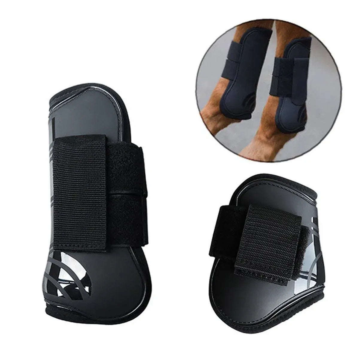 Premium Horse Leg Gaiters 4pcs for Joint Protection - Navy