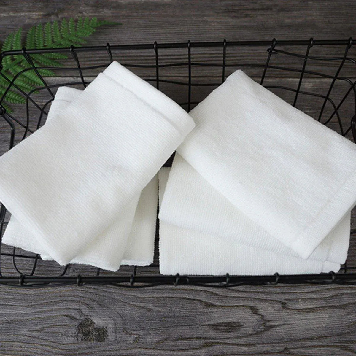 Premium Cotton Face Towels – White 32 x 32cm, 6 Pack