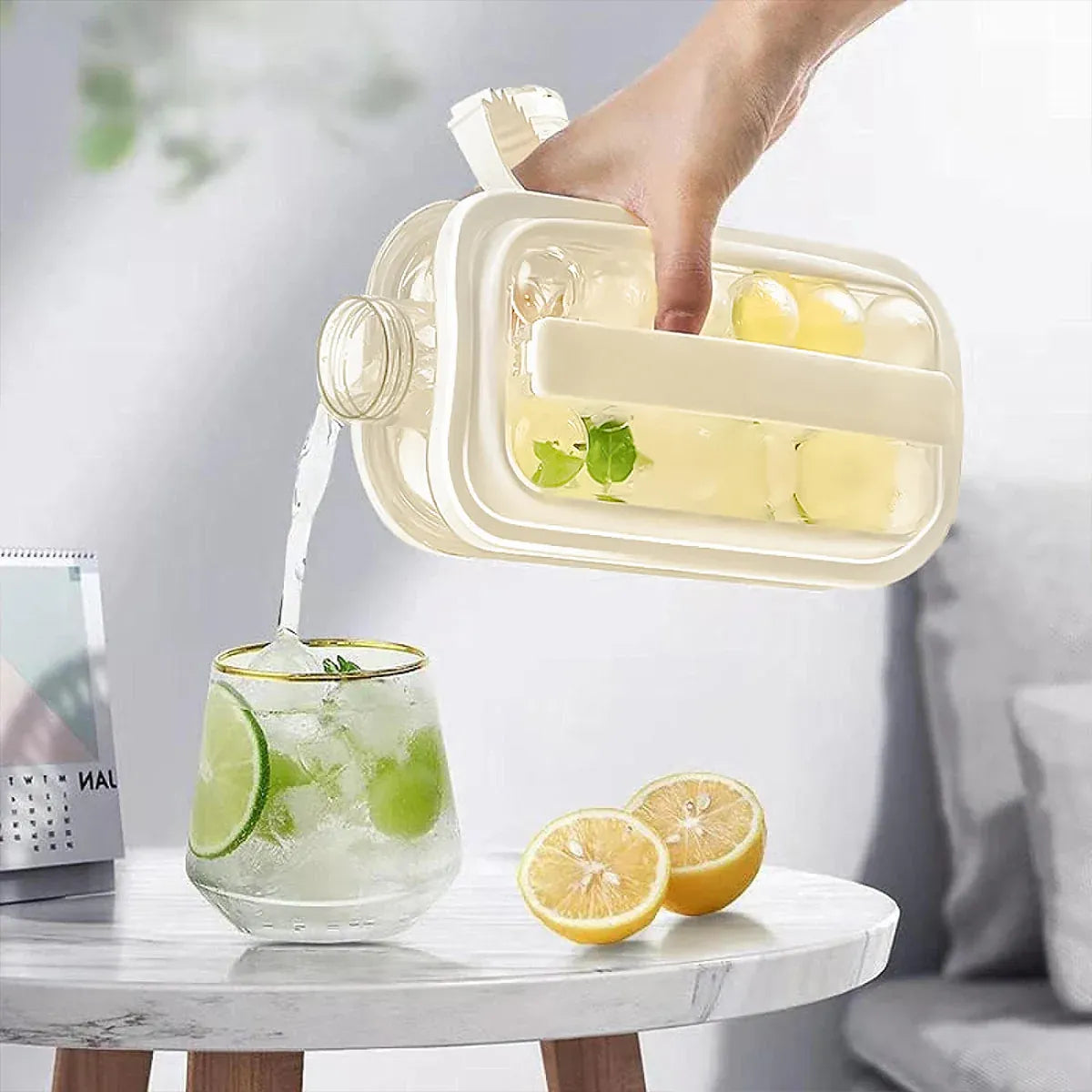Premium Portable Ice Ball Bottle & Ice Cube Tray