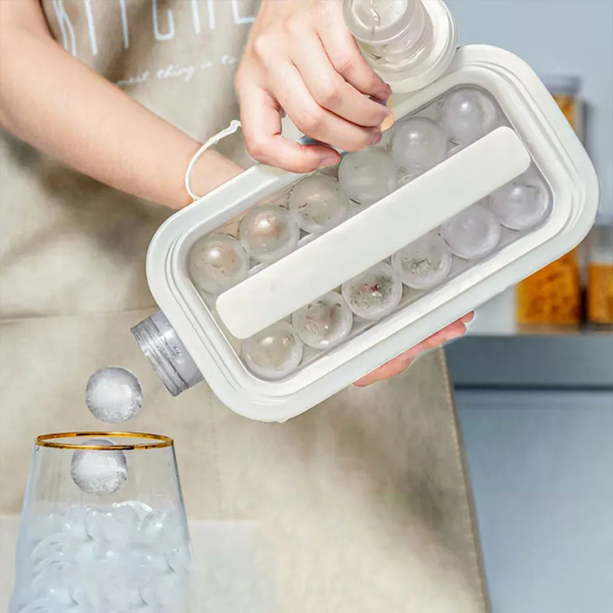 Premium Portable Ice Ball Bottle & Ice Cube Tray