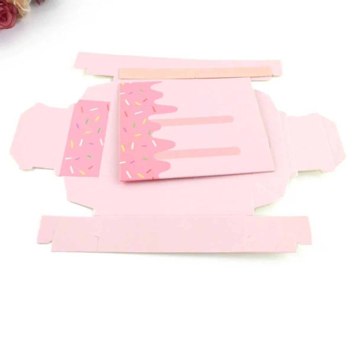 Premium 50 Pack Pink Ice Cream Candy Gift Boxes Party Favour Packaging