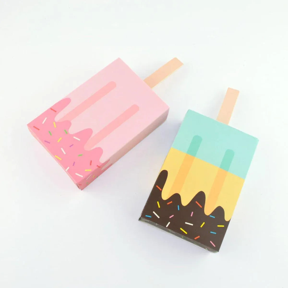 Premium 50 Pack Pink Ice Cream Candy Gift Boxes Party Favour Packaging