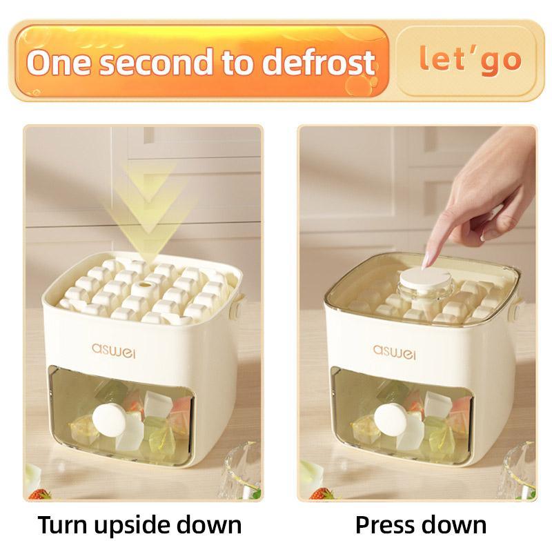 Portable Ice Cube Mould - 24-Cube Capacity, One-Touch Design, 6.69" x 6.69" x 5.51" - SuperSaverAU - view 3