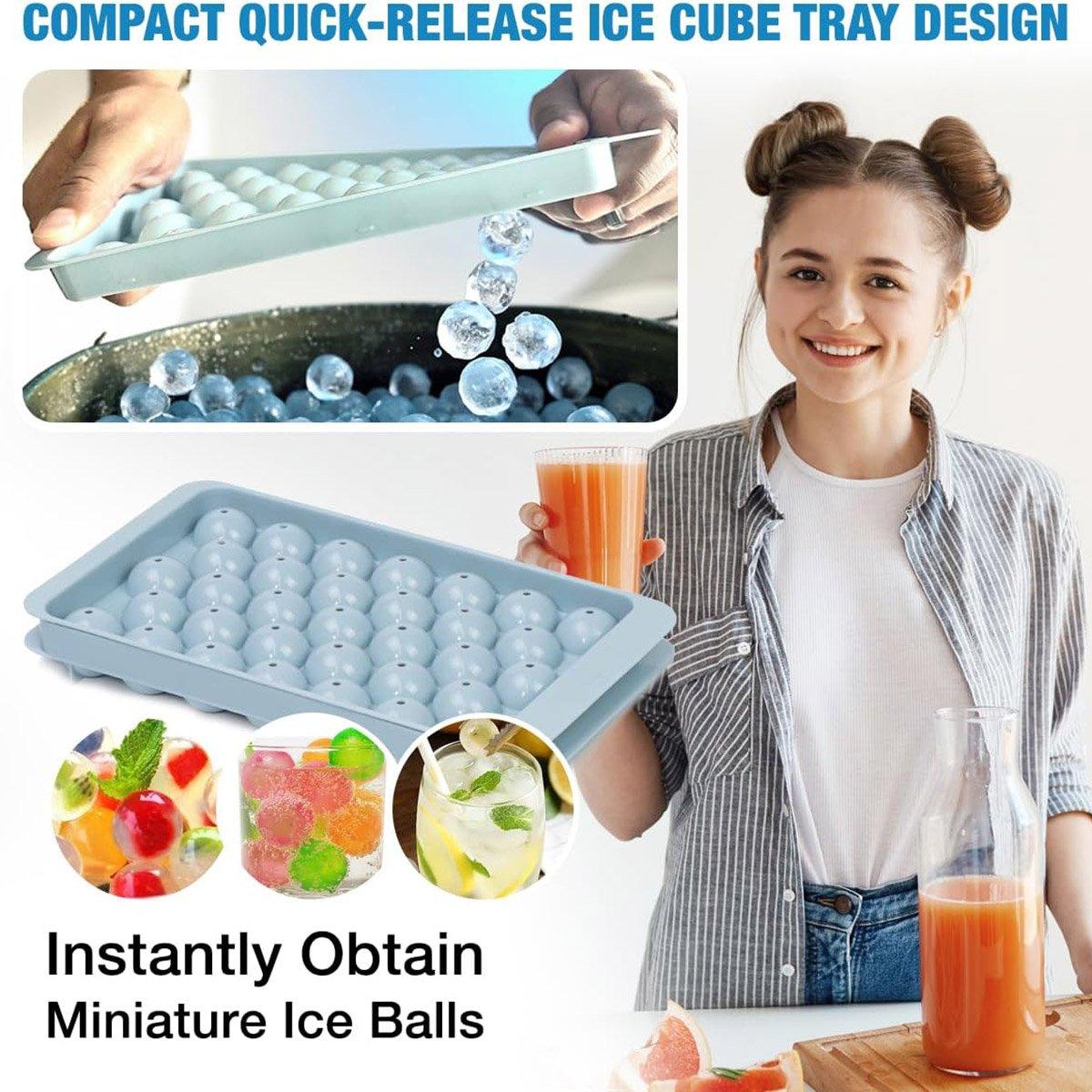 Premium 3-Layer Ice Cube Maker Set – with Scoop & Tongs