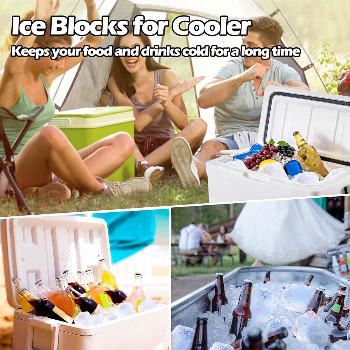 Premium Large Silicone Ice Block Trays – Black 2 Pack