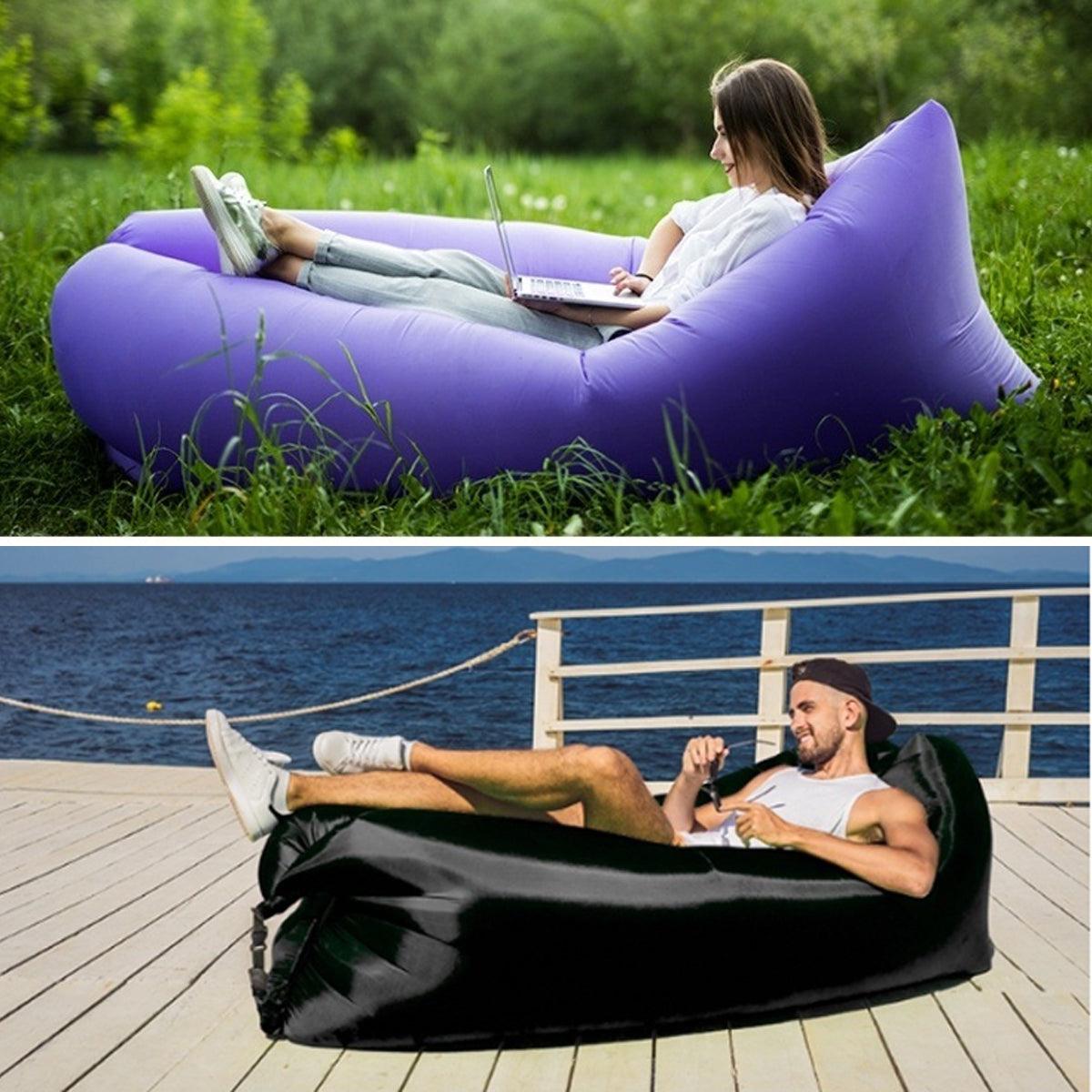 Premium Inflatable Air Sofa Bed - Green