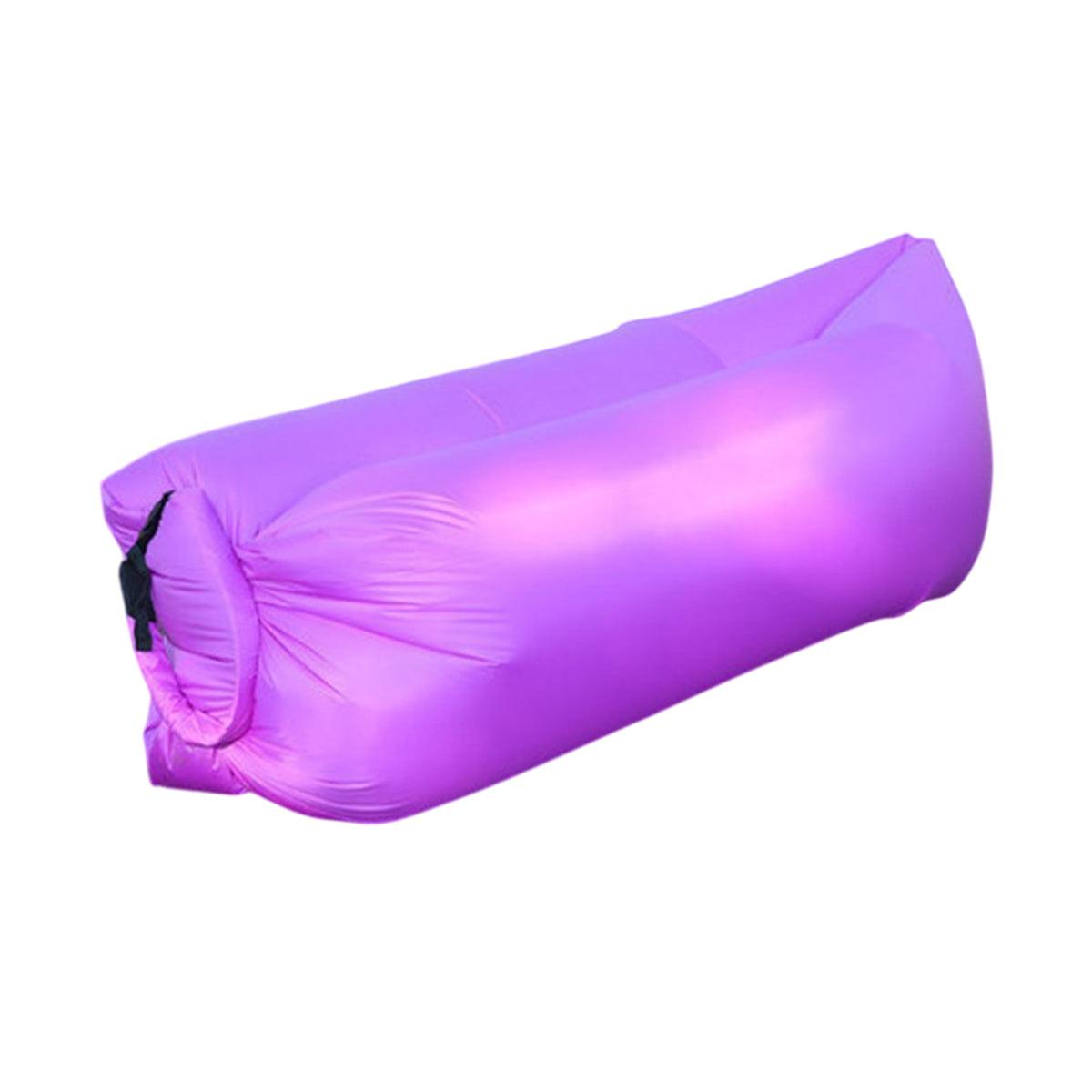 Fast Inflatable Lazy Lounge Air Sofa Bed Camping Beach Hangout Sleeping Bag - Yellow - SuperSaverAU - view 5