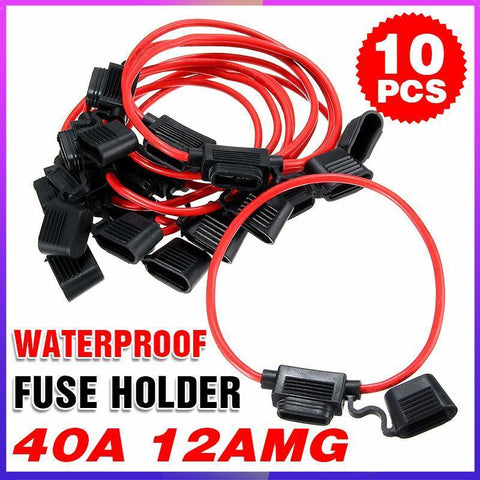 10-Pack 12V 40A Waterproof Blade Inline Fuse Holders - SuperSaverAU - view 1