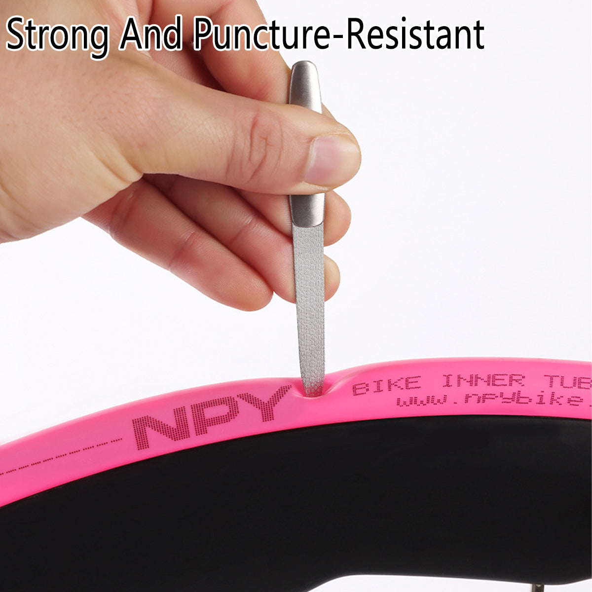 Premium 700C TPU Bike Inner Tube with 45mm French Valve - Pink