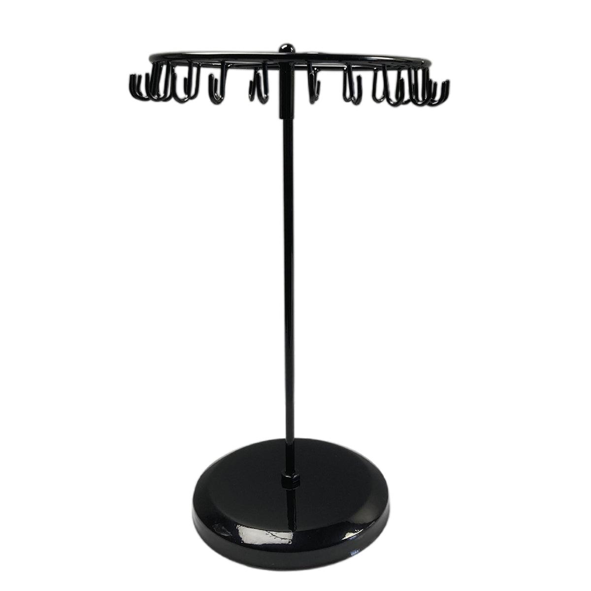 Iron Jewellery Rack Rotating Necklace Display - Black - SuperSaverAU - view 7