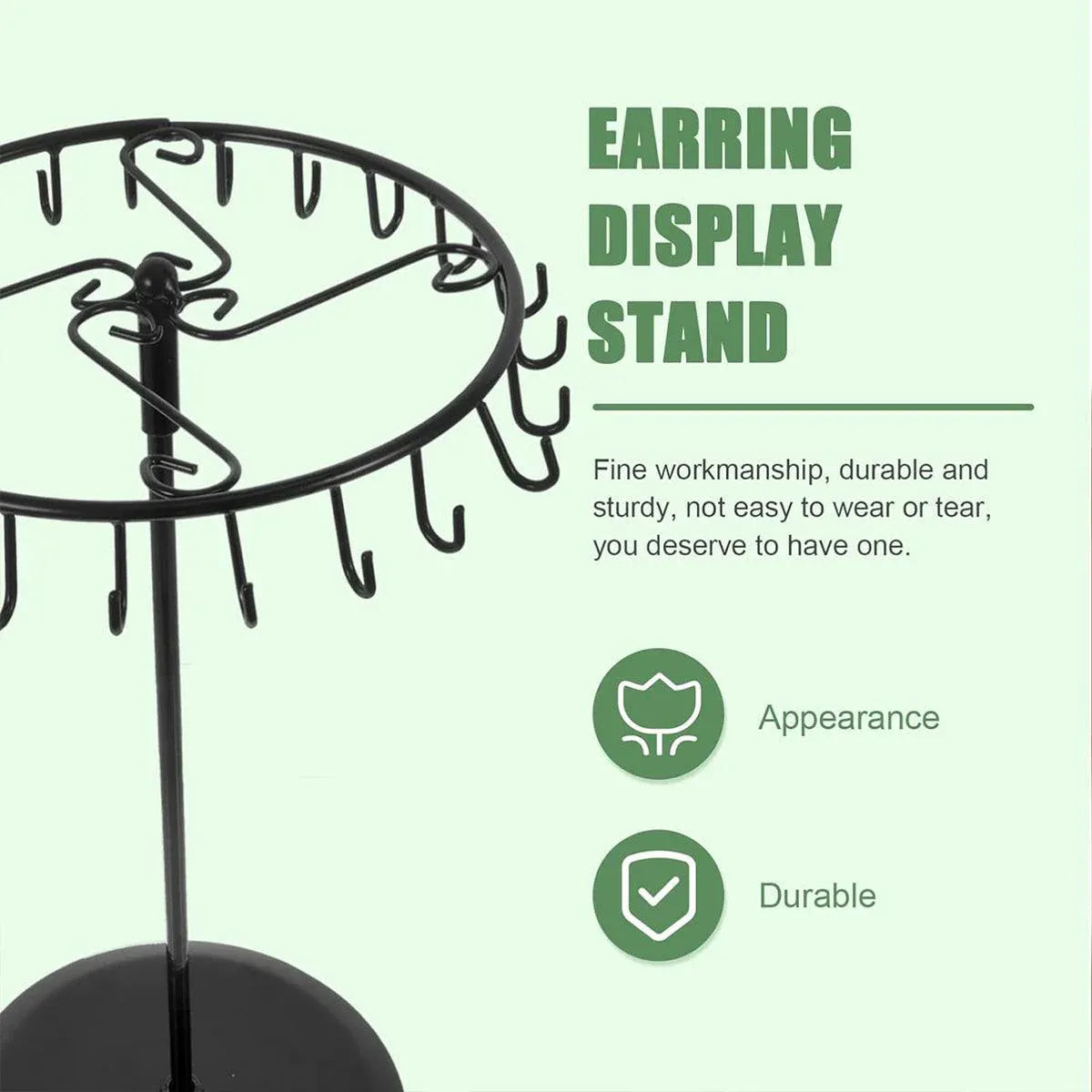 Premium Bronze Rotating Iron Jewellery Display Stand