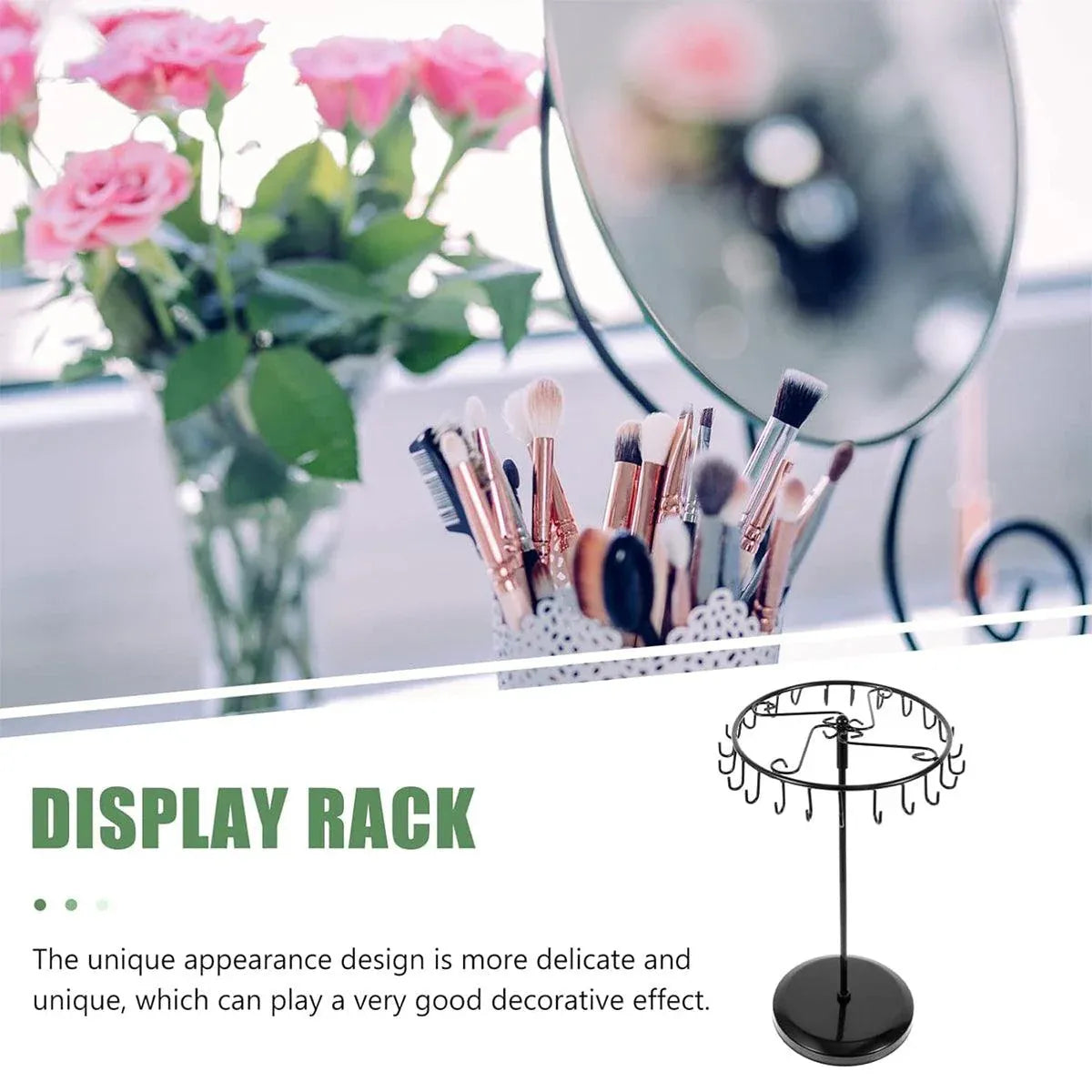 Premium Bronze Rotating Iron Jewellery Display Stand