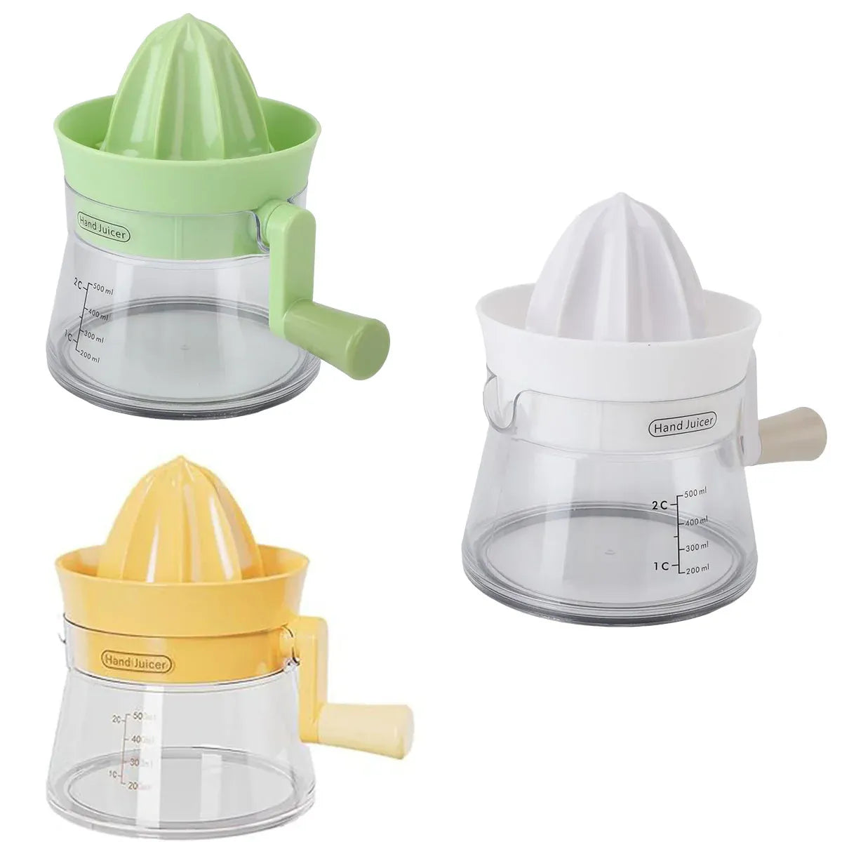 Premium Manual Citrus Juicer – White 500ml with Measuring Cup