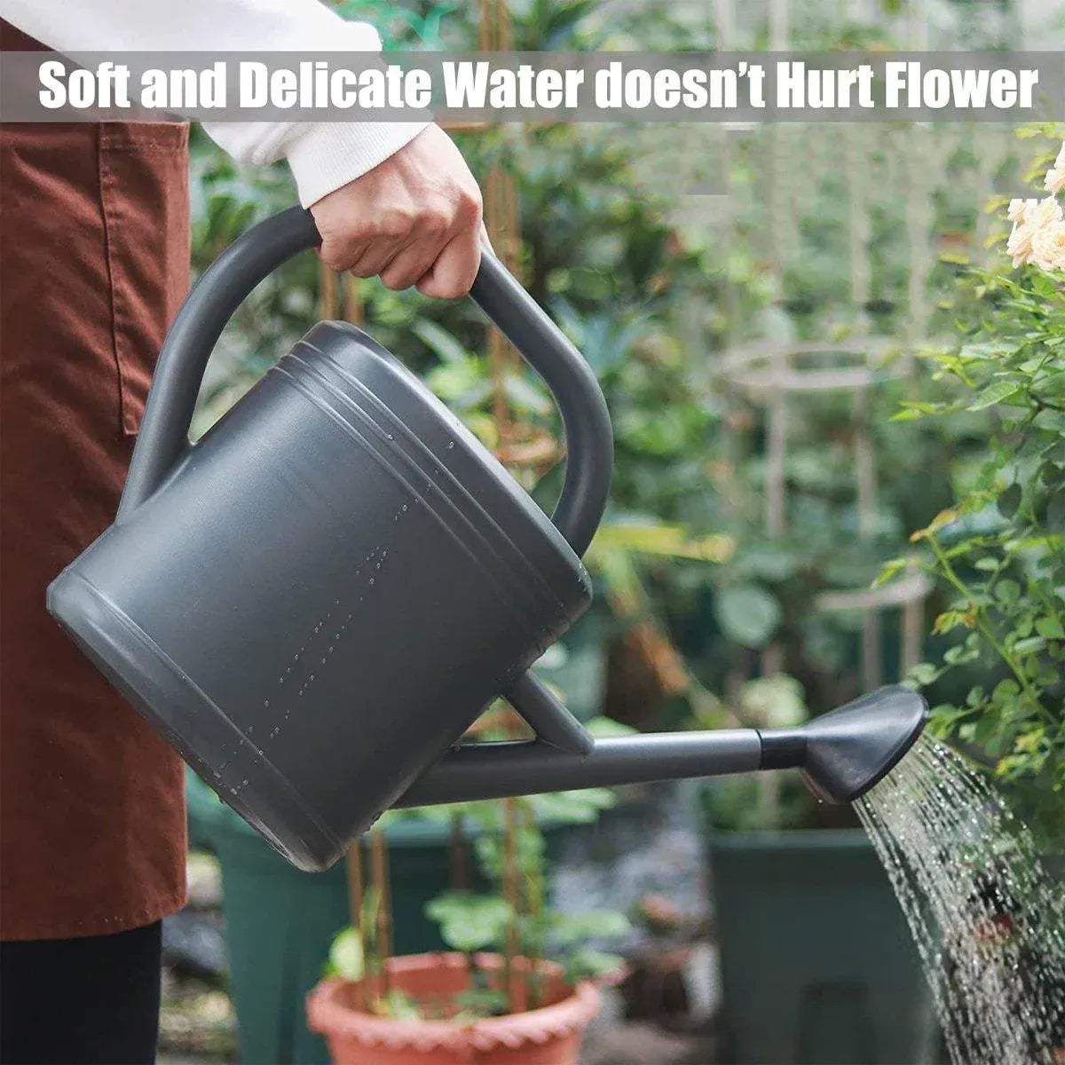 Premium 3L Retro Long Spout Watering Can – Grey