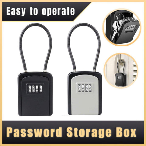 Combination Key Lock Box for Home Security - Portable Black Storage - SuperSaverAU - view 1