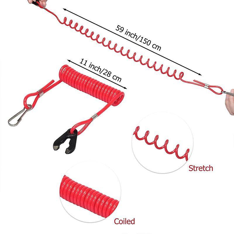 Premium Outboard Motor Kill Stop Switch with Lanyard