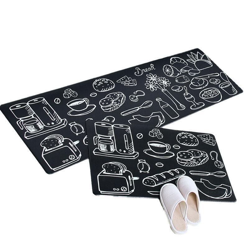 45x180cm Kitchen Mat Non-Slip Waterproof Pvc Floor Rug Carpet Anti-Oil Easy Clean - Gilding - SuperSaverAU - view 4