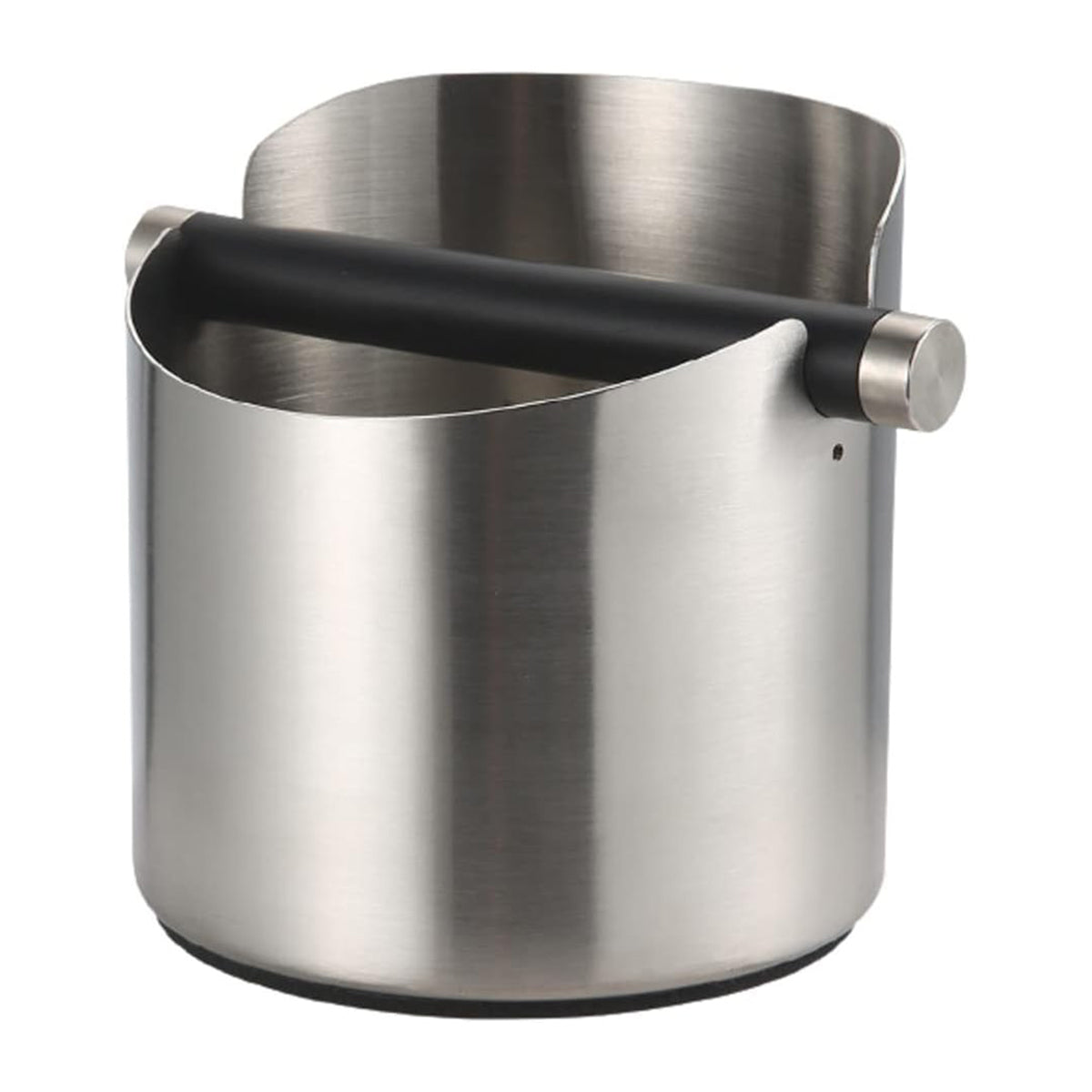 Premium Black Stainless Steel Coffee Grounds Knock Box with Removable Bar
