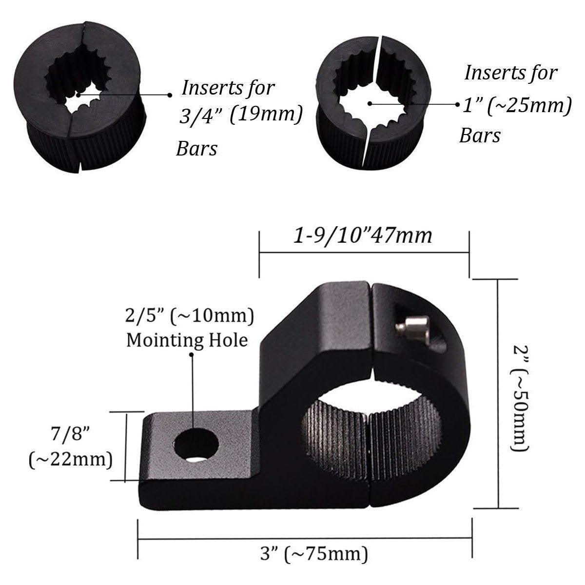Premium Pair Motorcycle Car Spotlight Mounting Brackets