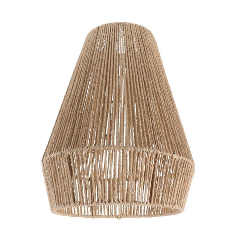 Yellow Hand-Woven Paper Rope Lampshade 29.5 cm - Elegant Lighting Decor - SuperSaverAU - view 1
