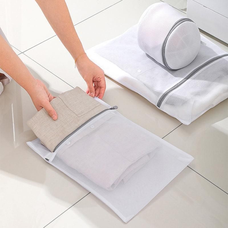 Premium Zipper Mesh Laundry Bags – Grey 5 Piece Set