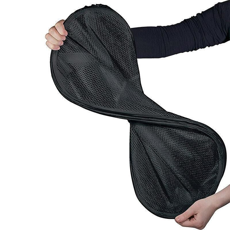 Premium Foldable Mesh Laundry Hampers – Black 2 Pack