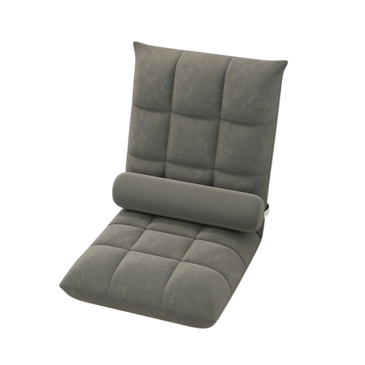 Premium Orange Adjustable Floor Lounge Sofa Bed Chair with Lumbar Pillow