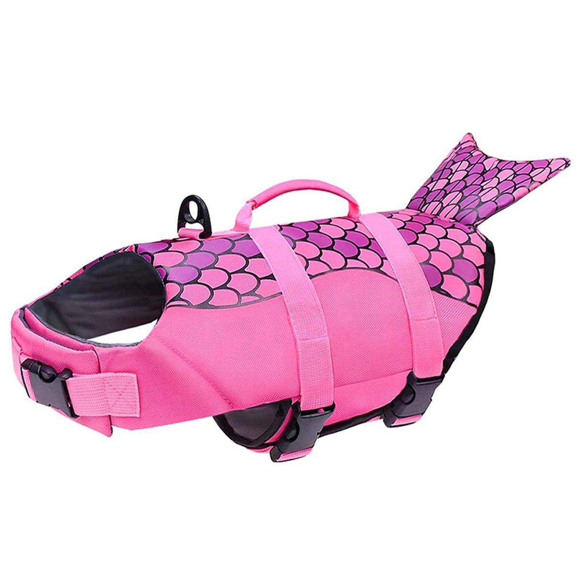 Pet Life Jacket Dog Swim Vest - Pink M, Super Buoyancy, Adjustable Fit - SuperSaverAU - view 11