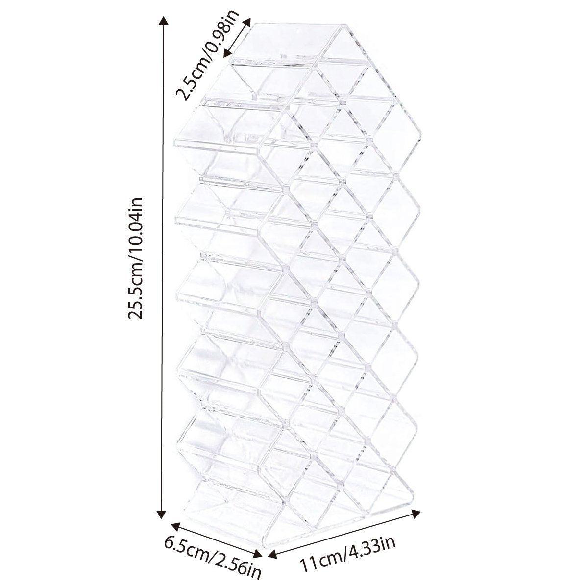 Premium Fish-Shaped Vertical Lipstick Storage Rack Clear Cosmetic Display Organiser