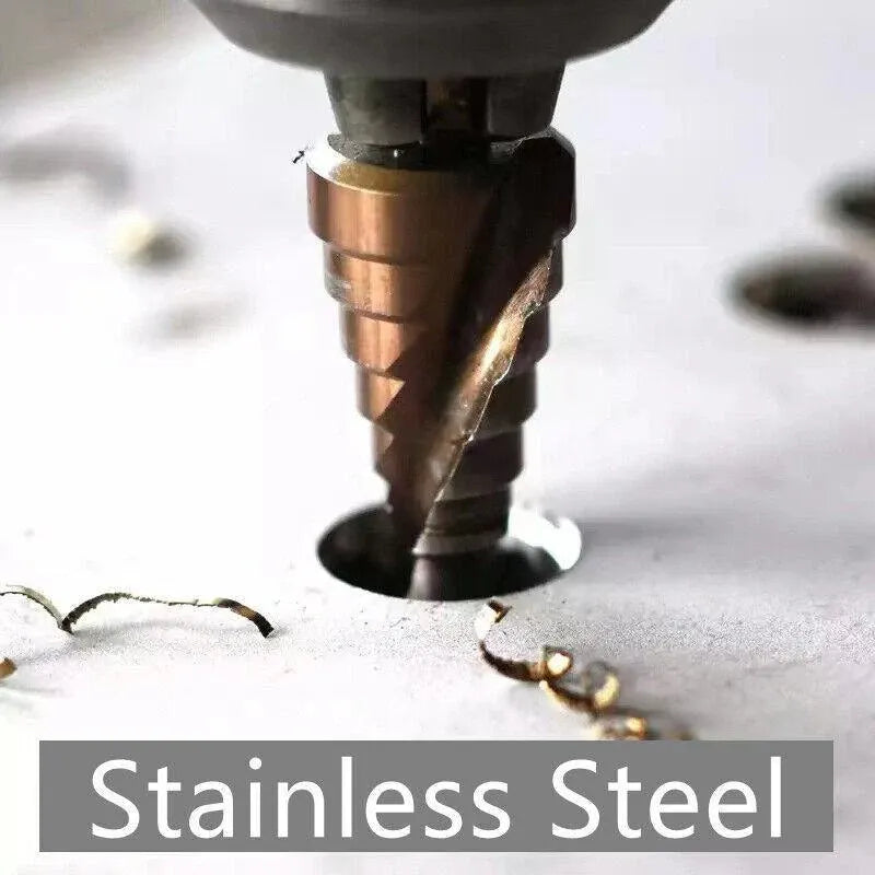 Premium HSS M35 Cobalt Step Drill Bit for Stainless Steel - 4-32mm
