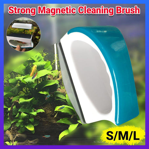 Magnetic Fish Tank Brush - Algae Magnet Aquarium Cleaner - L Size, Non-Slip Grip - SuperSaverAU - view 1
