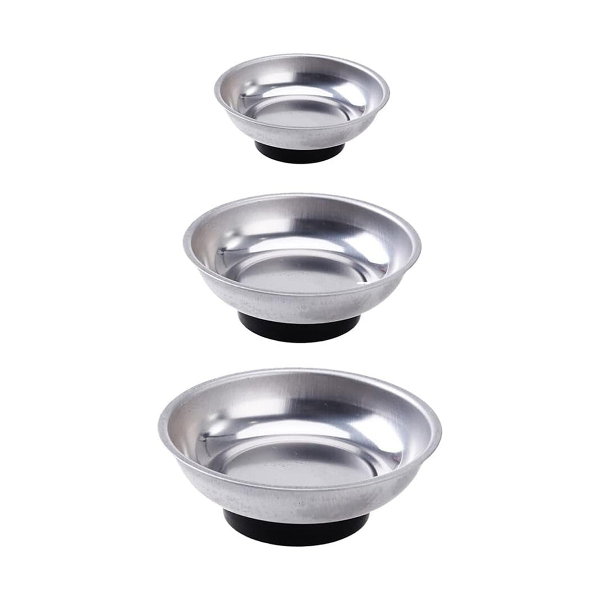 Premium 3 Piece Magnetic Parts Tray Set - 3, 4 & 6 Inch