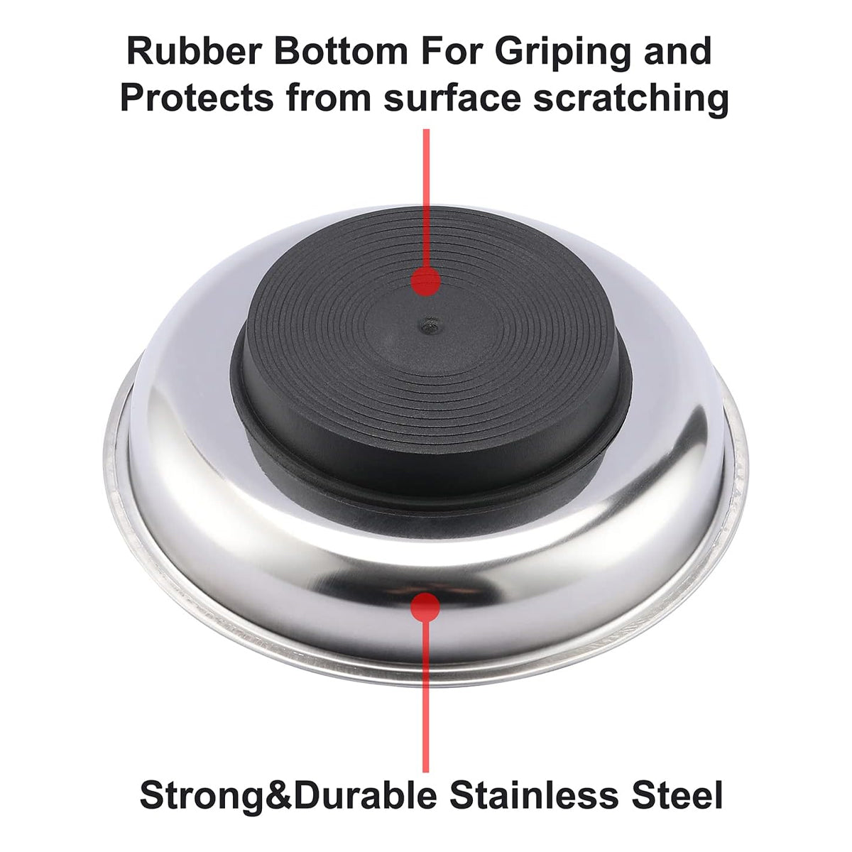Premium 3 Piece Magnetic Parts Tray Set - 3, 4 & 6 Inch