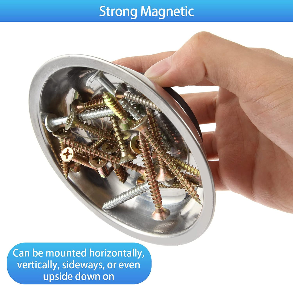 Premium 3 Piece Magnetic Parts Tray Set - 3, 4 & 6 Inch