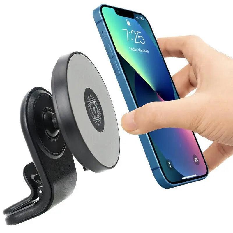 Wireless 15W Magnetic Car Mount Charger for iPhone 13/12 - Black - SuperSaverAU - view 4