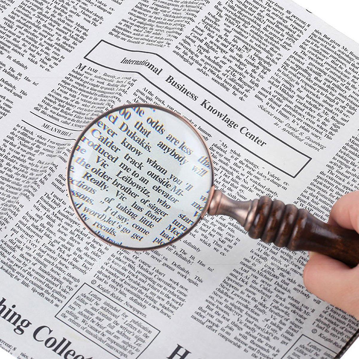 Premium Vintage Handheld Magnifier with Ebony Handle - 10X