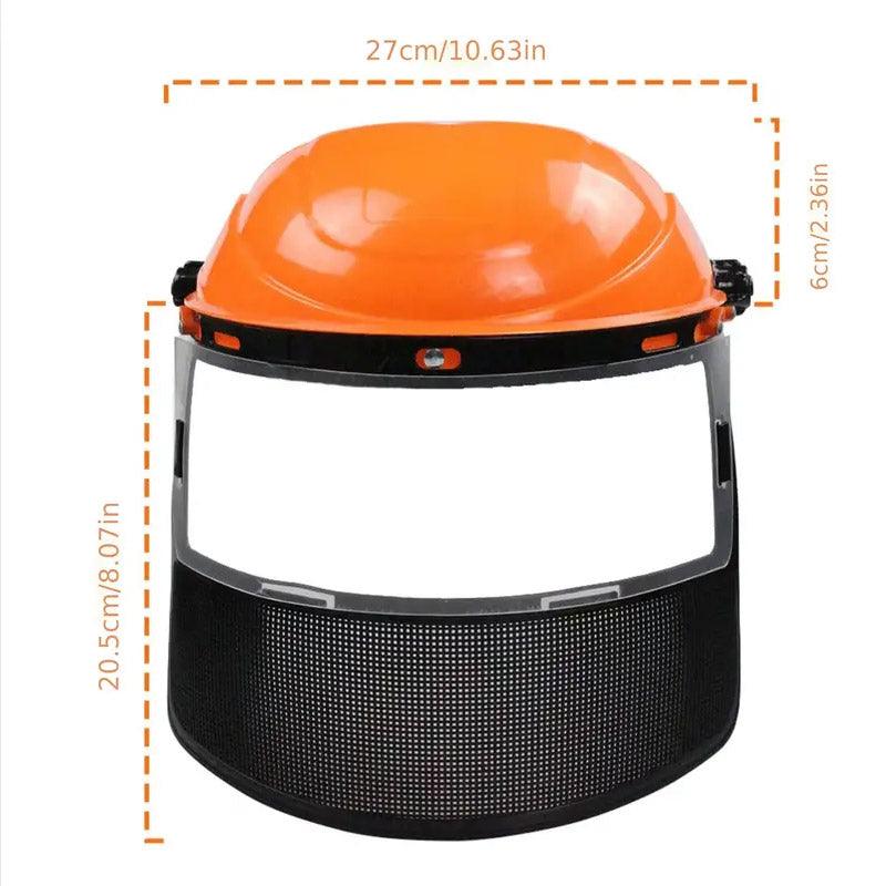 Premium Garden Face Shield Headgear with Flip-Up Screen - Yellow