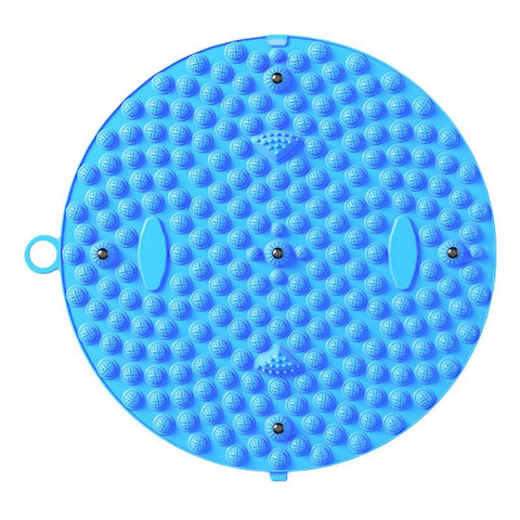 Premium Blue 55cm TPE Circular Foot Massage Mat with Anti-Slip Textured Nodes