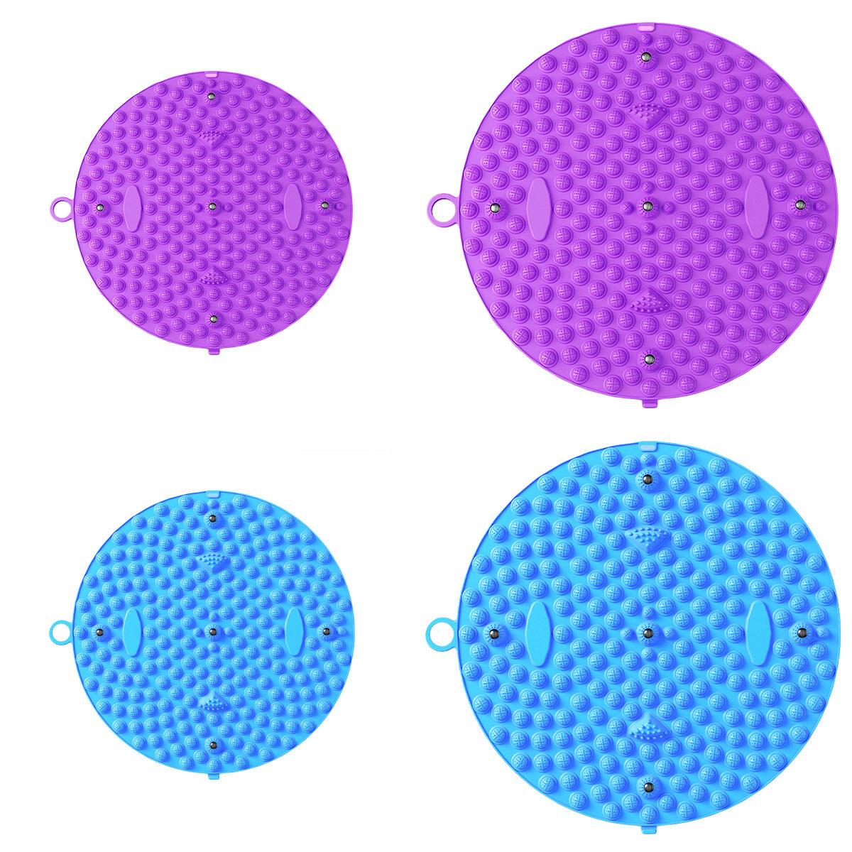 Premium Purple 55cm TPE Circular Foot Massage Mat with Anti-Slip Textured Nodes