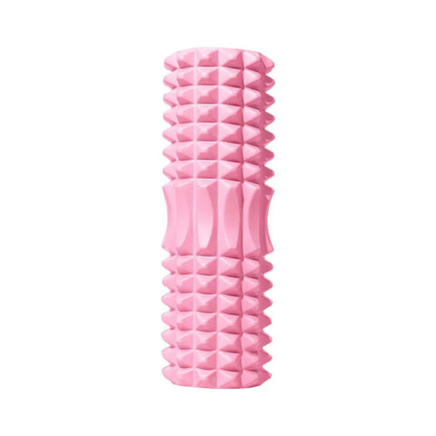Premium High Density EVA Foam Roller with Textured Crescent Surface - Pink 33cm