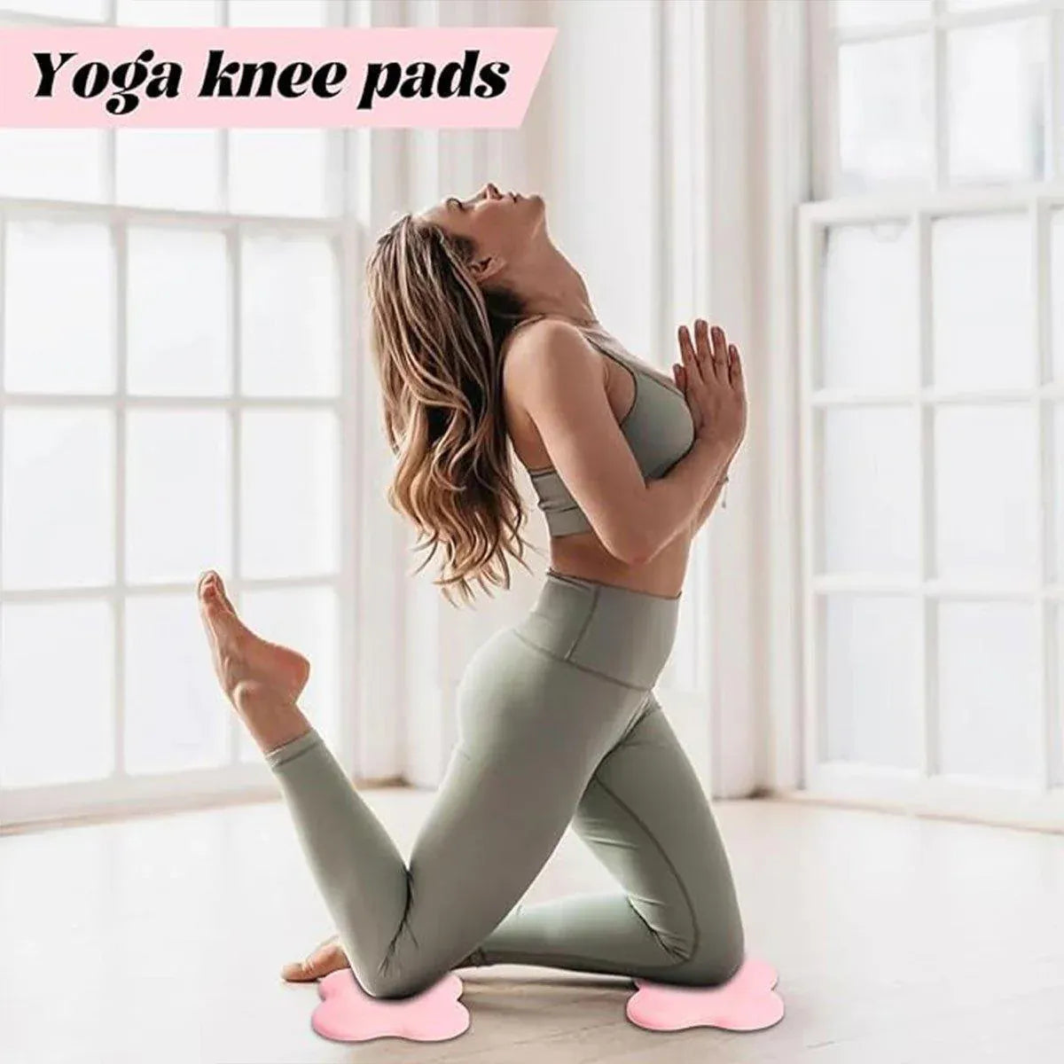 Premium High Density EVA Yoga Kneeling Mat Knee Cushion Set 20cm - Pink, 2pcs