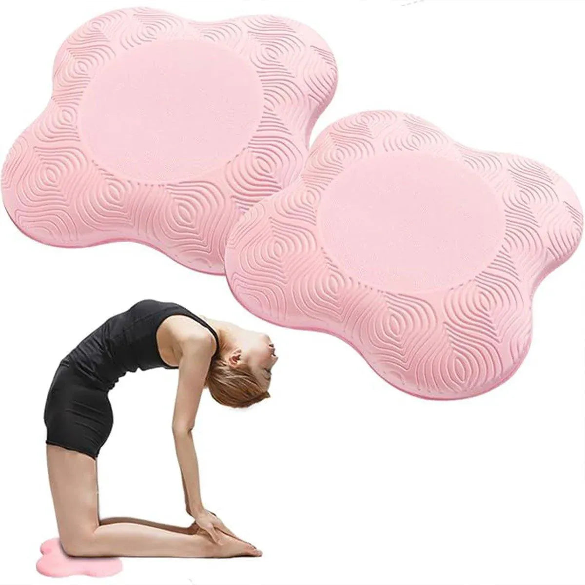Premium High Density EVA Yoga Kneeling Mat Knee Cushion Set 20cm - Pink, 2pcs