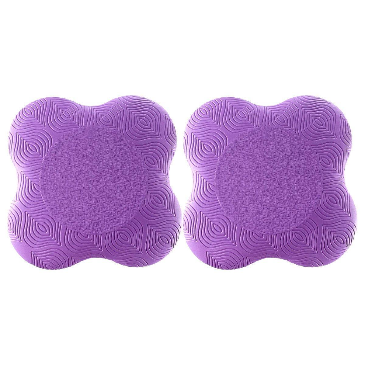 Premium High Density EVA Yoga Kneeling Mat Knee Cushion Set 20cm - Purple, 2pcs