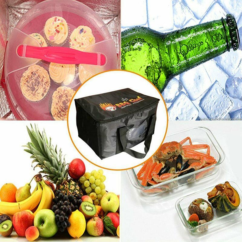 Premium Insulated Food Delivery Bag – Black 16L