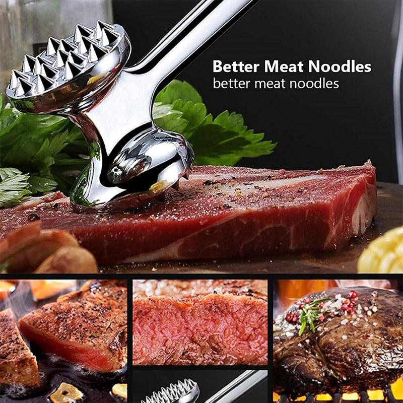 Premium Double-Sided Stainless Steel Meat Tenderising Hammer