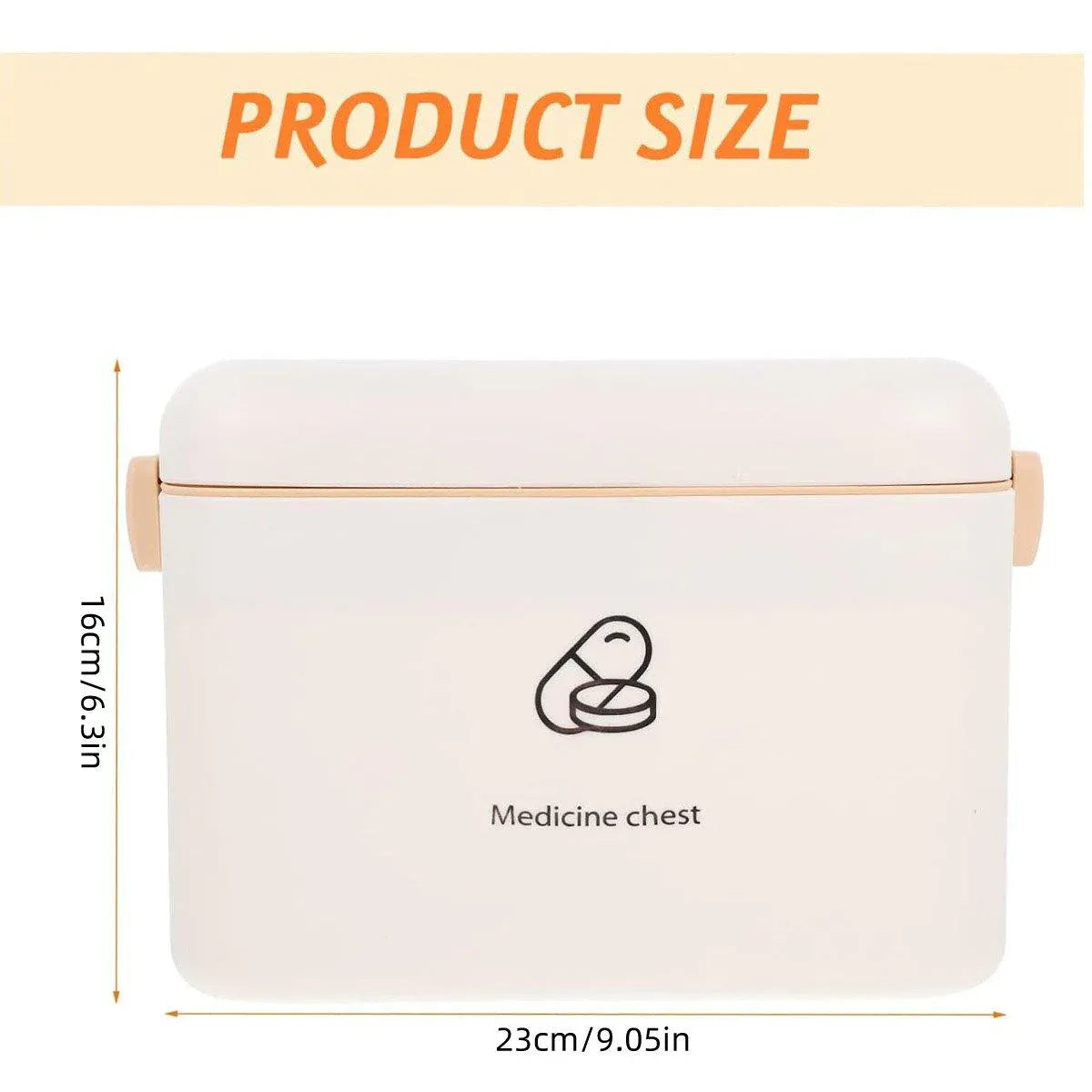 Premium Household Medicine Cabinet First Aid Storage Organiser with Carry Handle