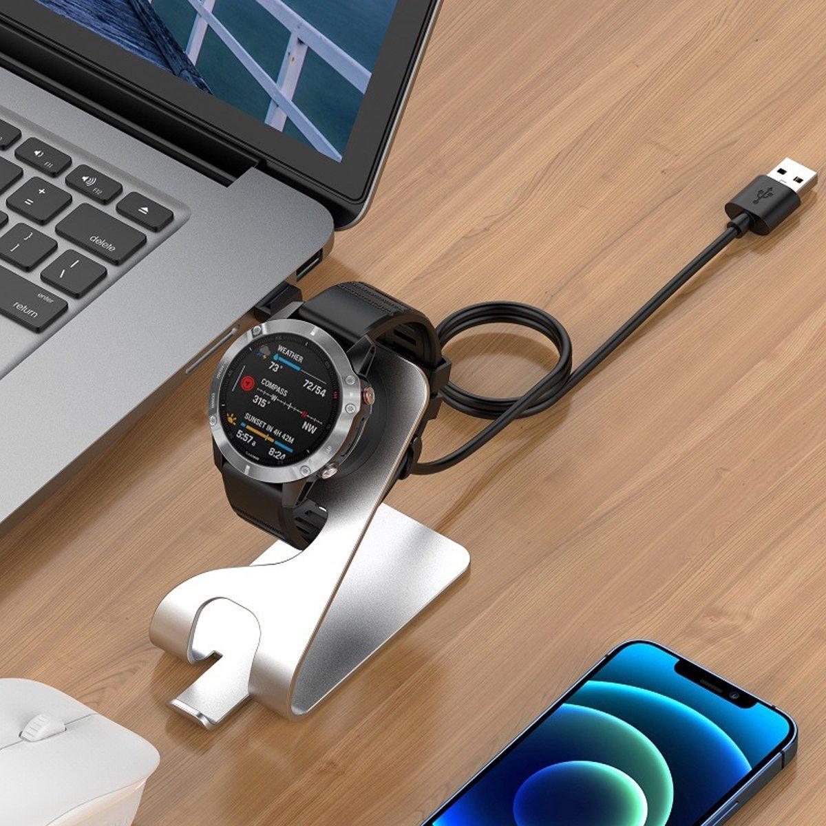 Premium Garmin Fenix 7 and 7S Metal Watch Charger Dock