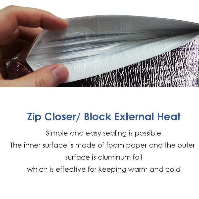 Aluminum Foil Insulated Food Storage Bags - 100PCS, 30*40CM, Thermal & Durable