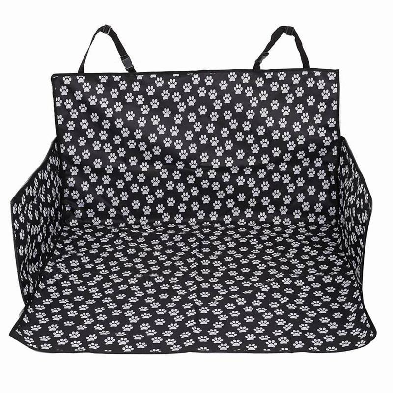 Premium Black Waterproof Pet Travel Hammock Rear Car Cover - Large