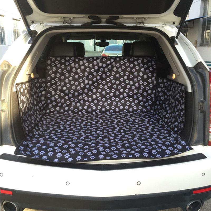 Premium Black Waterproof Pet Travel Hammock Rear Car Cover - Large